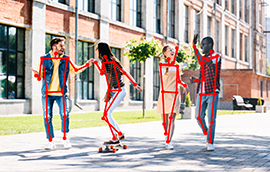 Human skeleton labeling