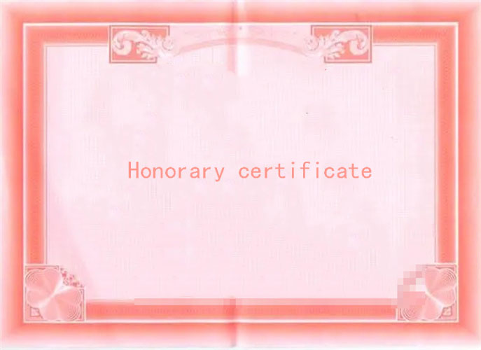 Certificate of Honor 1