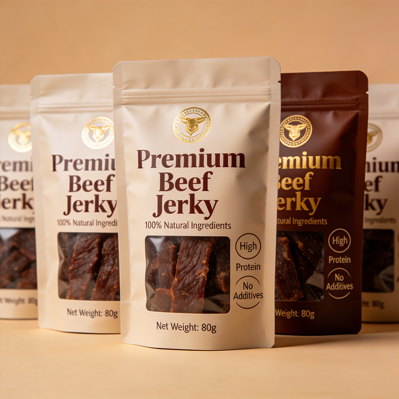 Matte Finish Stand Up Pouch with Window – Eco-Friendly Mylar Bag for Nuts, Candy, Beef Jerky