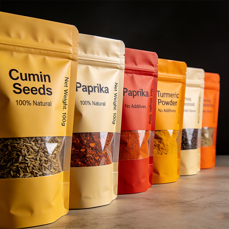 Custom Printed Aluminum Foil Sachet for Spice Packaging – Eco-Friendly Mylar Pouch