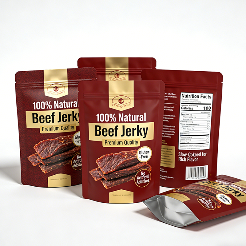Matte Finish Stand Up Pouch with Window – Eco-Friendly Mylar Bag for Nuts, Candy, Beef Jerky