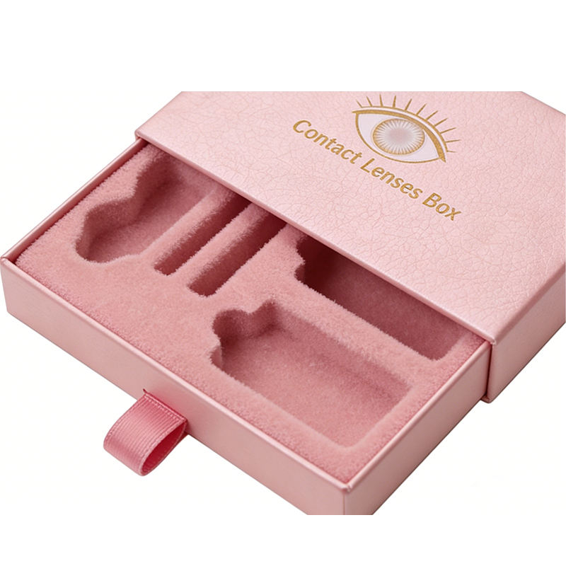 Custom Pink Drawer Contact Lens Box – Eco-Friendly Cardboard Packaging