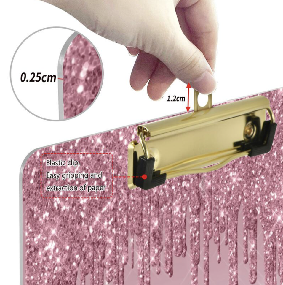 Custom UV Printing Acrylic Clipboard Paper Organizer for Events & Home Office
