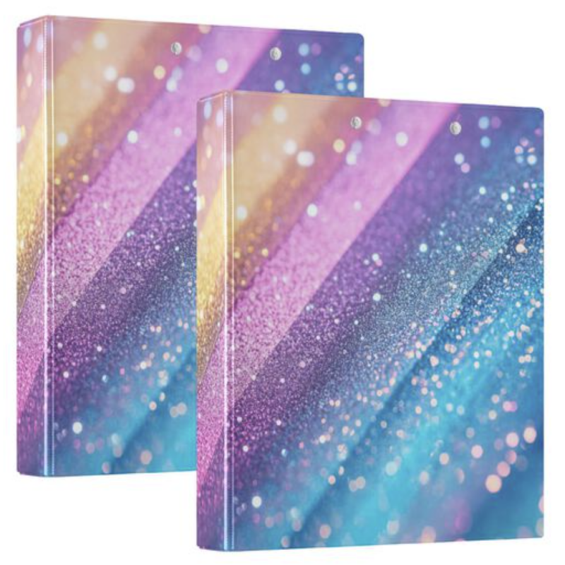 Custom UV Printed Hardcover Ring Binder Portfolio - Durable PP/Cardboard Document Organizer with Webbing Decoration