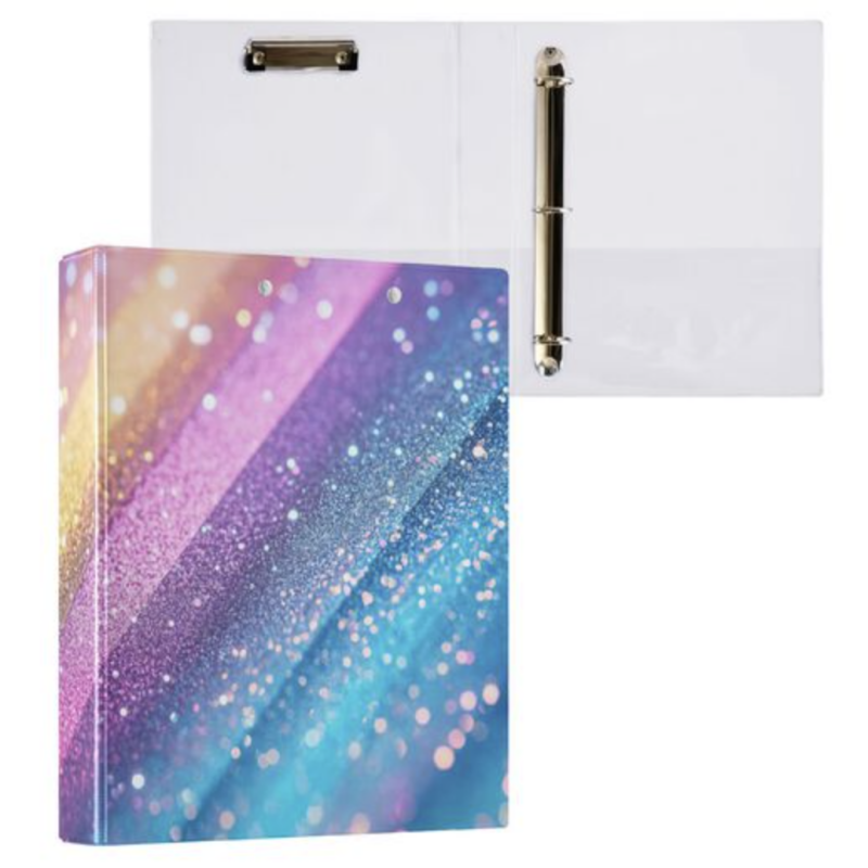 Custom UV Printed Hardcover Ring Binder Portfolio - Durable PP/Cardboard Document Organizer with Webbing Decoration