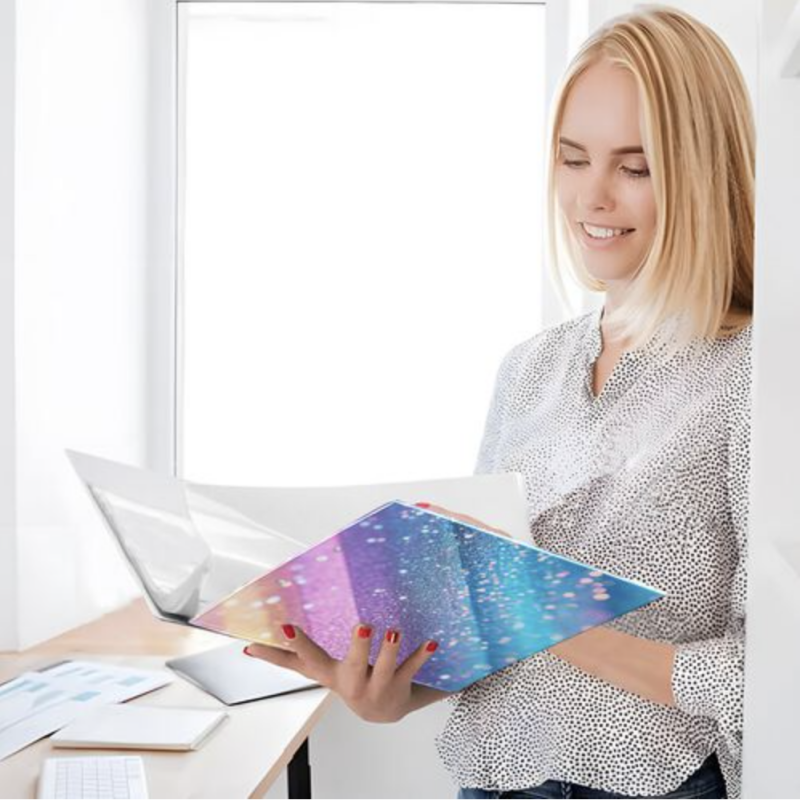 Custom UV Printed Hardcover Ring Binder Portfolio - Durable PP/Cardboard Document Organizer with Webbing Decoration