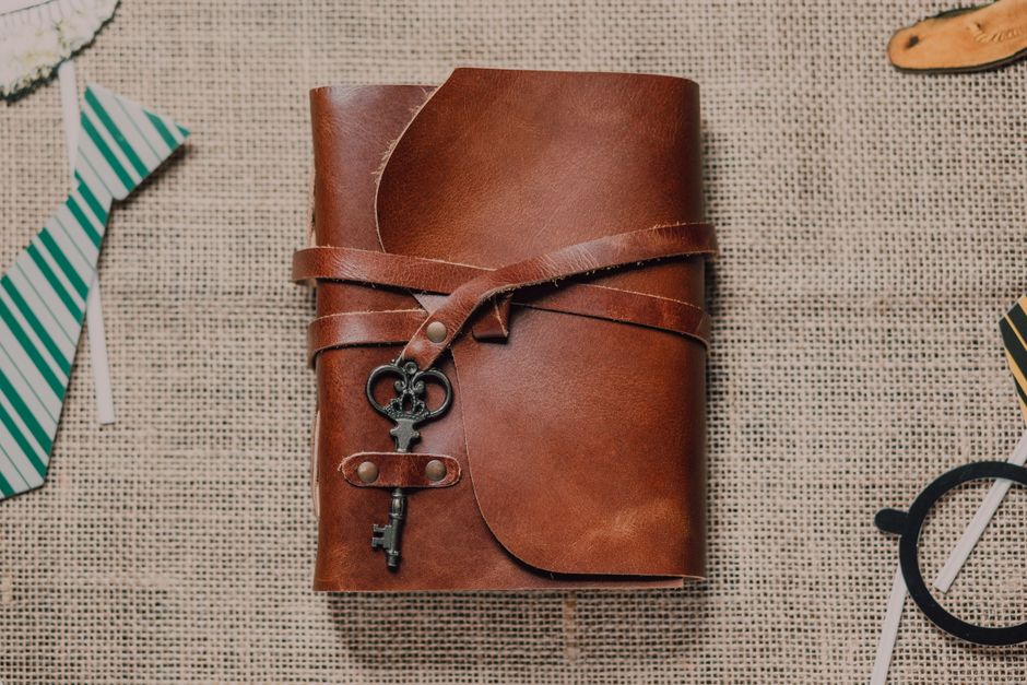 3. Personalized Leather Journal & Pen Set