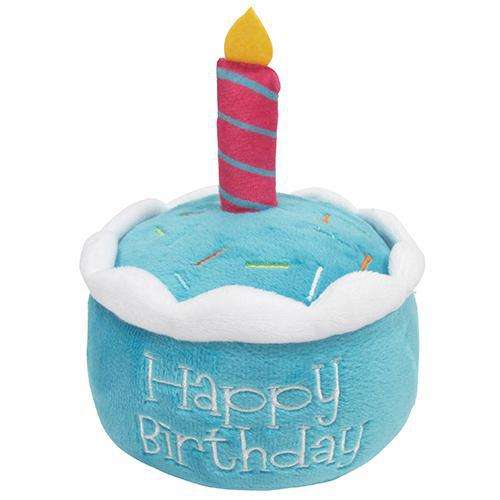 Eco-Friendly Pet Plush Squeak Toy - Birthday Cake Shape for Dogs & Small Animals