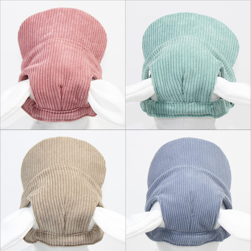 Eco-Friendly Corduroy Pet Sun Hat – Adorable Corgi-Style Baseball Cap for Dogs