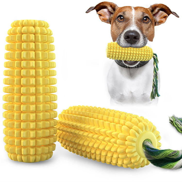 Eco-Friendly TPR Sounding Corn Dog Chew Stick - Bite-Resistant Dog Toy