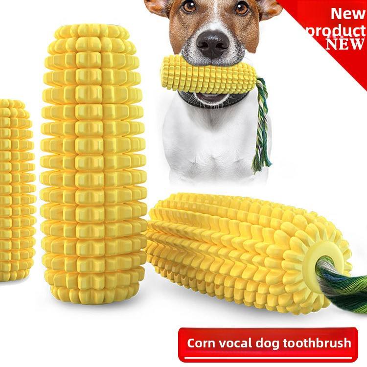 Eco-Friendly TPR Sounding Corn Dog Chew Stick - Bite-Resistant Dog Toy