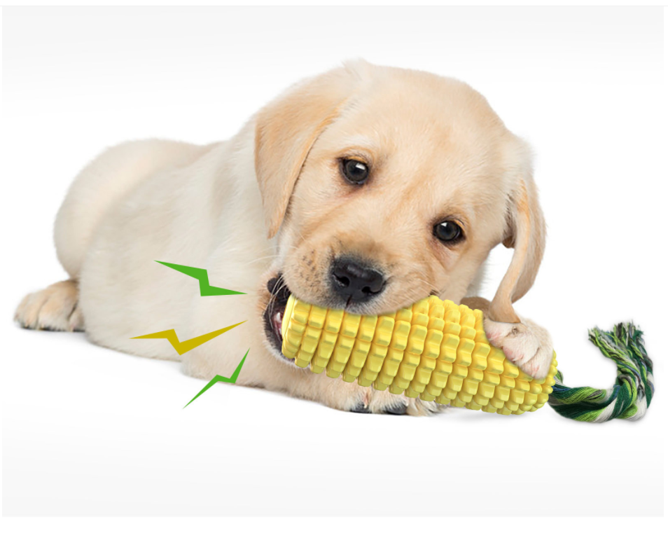Eco-Friendly TPR Sounding Corn Dog Chew Stick - Bite-Resistant Dog Toy