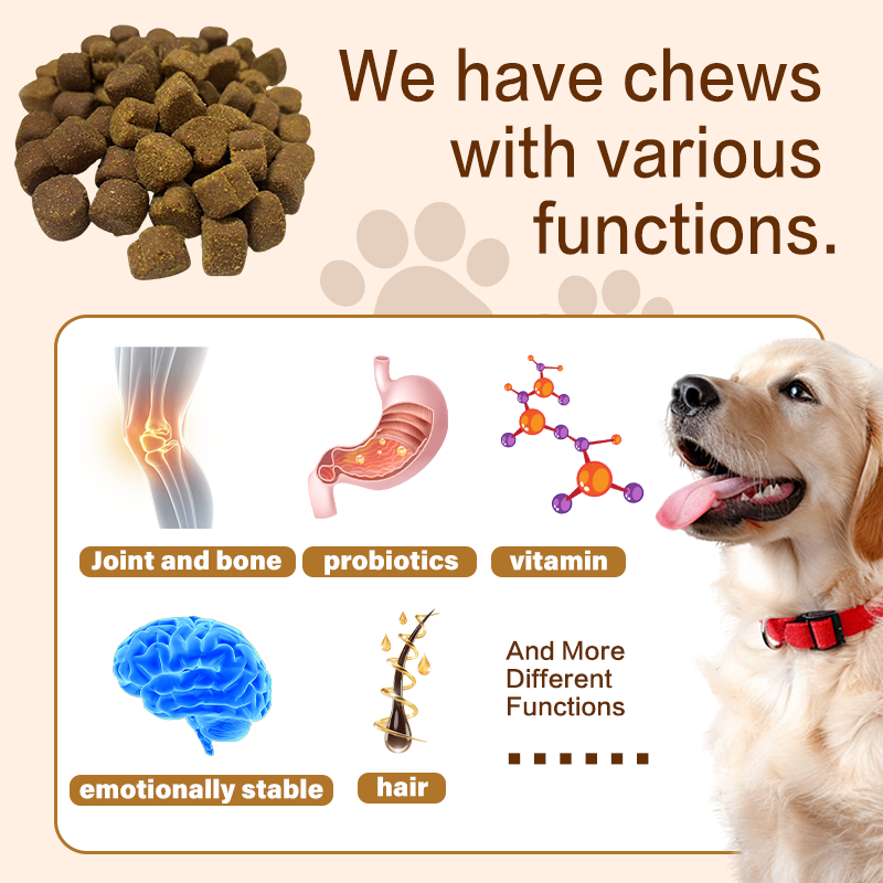 Dog Calming Chews for Stress & Separation Anxiety – Organic Chamomile Soft Chews