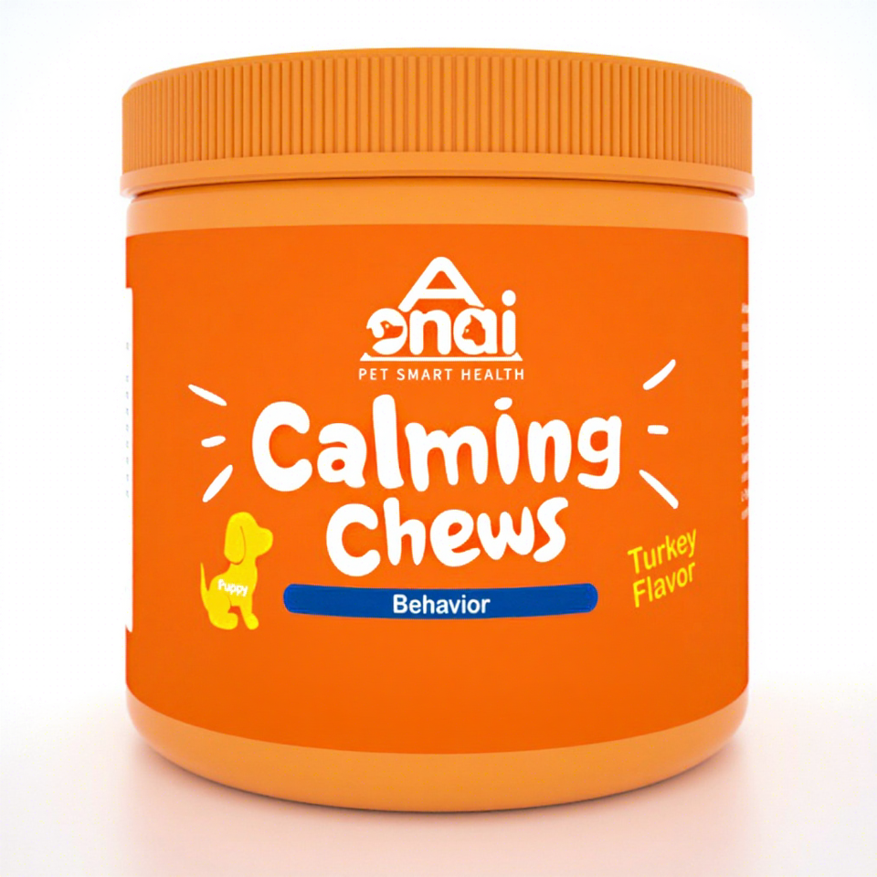 Dog Calming Chews for Stress & Separation Anxiety – Organic Chamomile Soft Chews
