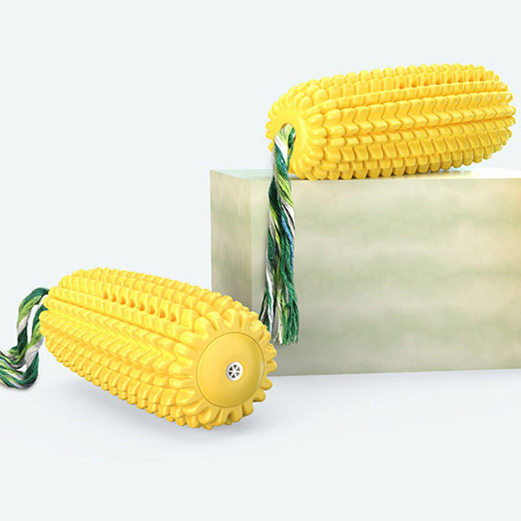 Eco-Friendly TPR Sounding Corn Dog Chew Stick - Bite-Resistant Dog Toy