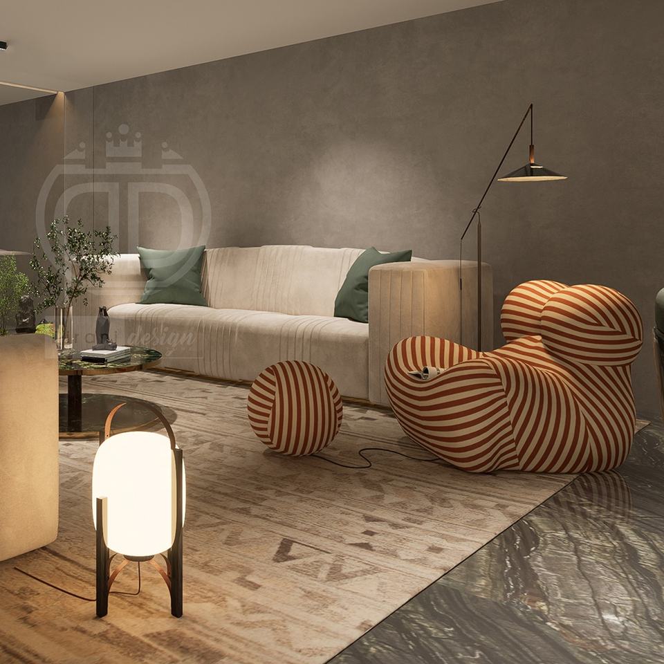 Italian Luxury Furniture Showroom 3D Rendering Service for Modern Sofa & Bed Sets