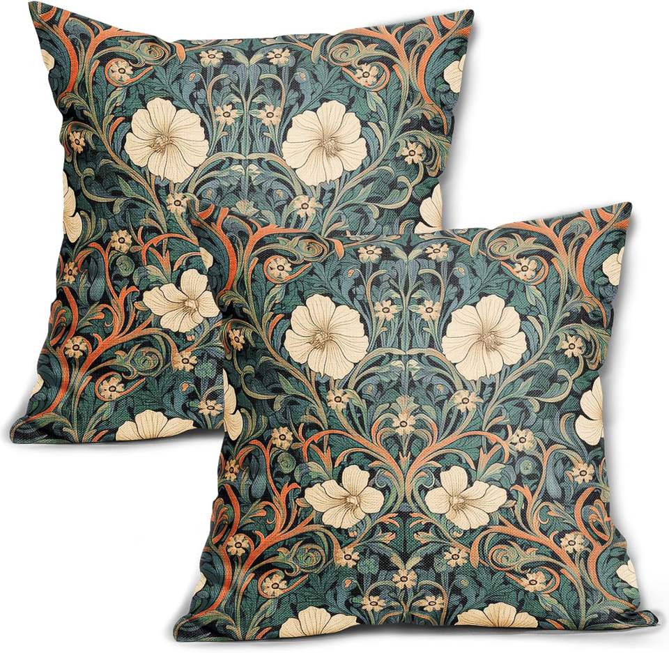 Custom Bohemian Embroidery Square Cushion Cover - Floral Decorative Pillow for Home Decor