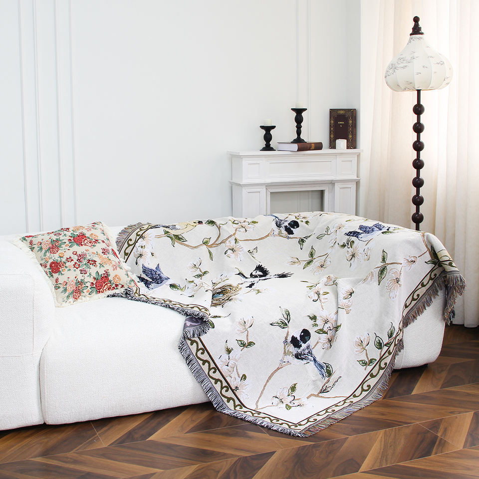 Custom Woven Tapestry Blanket – Vintage Fringe Home Decor