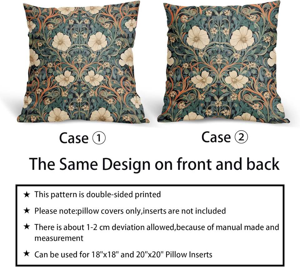 Custom Bohemian Embroidery Square Cushion Cover - Floral Decorative Pillow for Home Decor