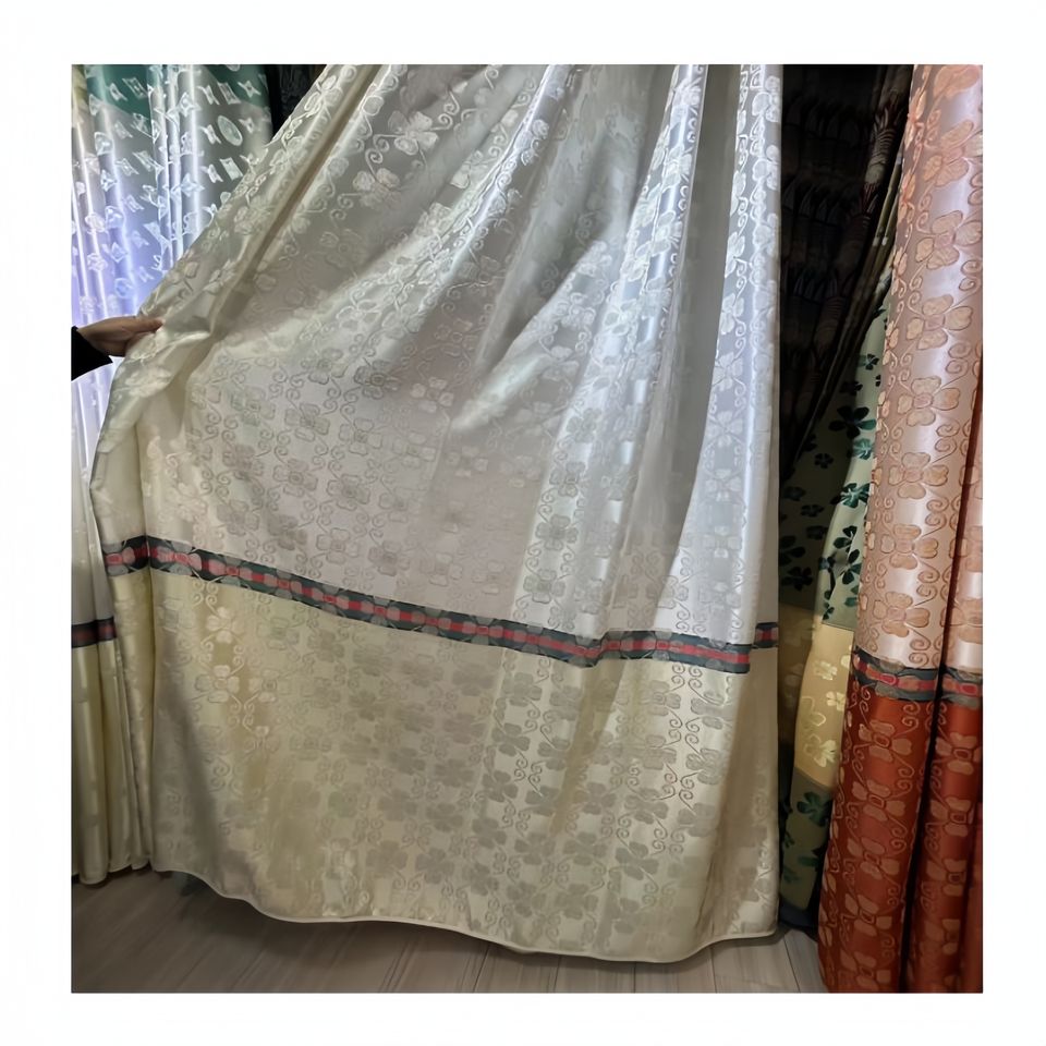 Flame Retardant Jacquard Curtains – Custom Size, 100% Polyester