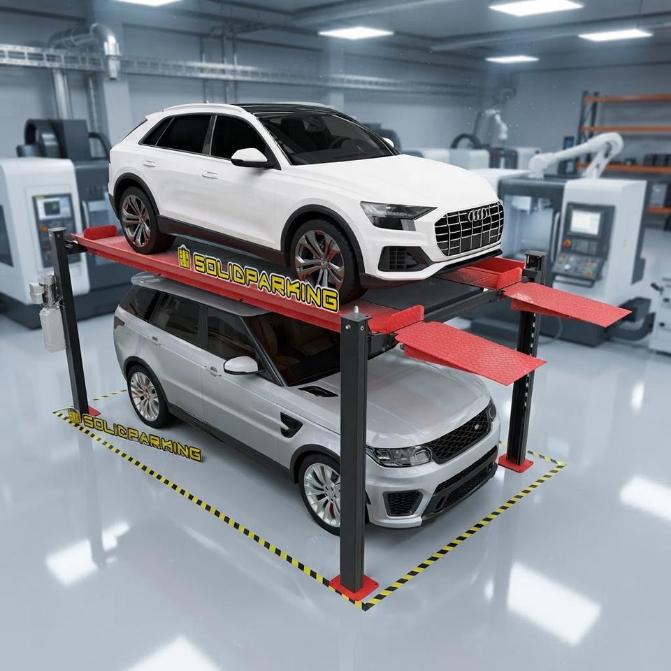 4-Post Hydraulic Portable Car Lift Stacker 3600kg Capacity for Garage Workshop
