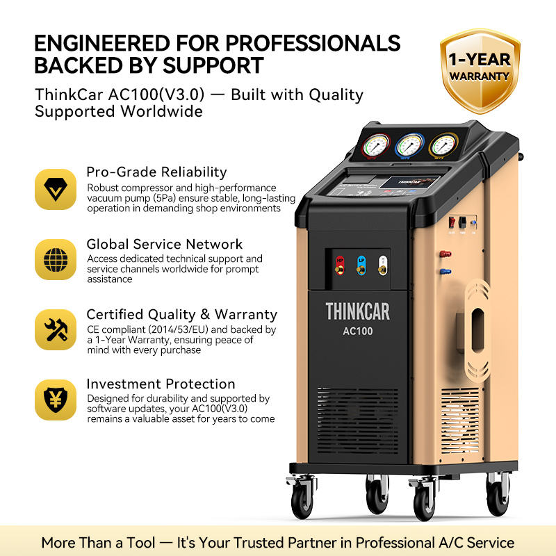 Fully Automatic THINKCAR AC100 A/C Service Station for Gasoline Cars