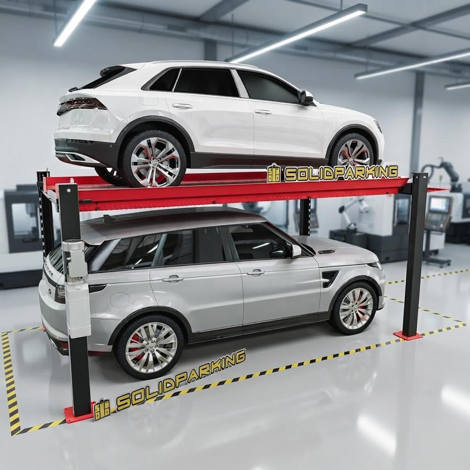 4-Post Hydraulic Portable Car Lift Stacker 3600kg Capacity for Garage Workshop