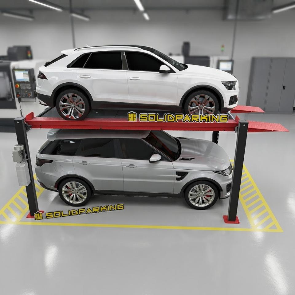 4-Post Hydraulic Portable Car Lift Stacker 3600kg Capacity for Garage Workshop