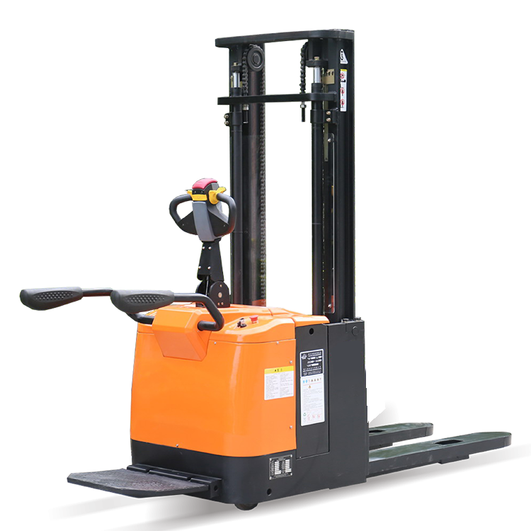 Full Electric Self-Loading Stacker - 1.5 Ton Eco-Friendly Forklift