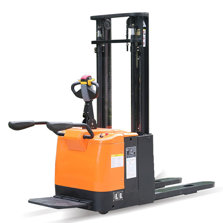 Full Electric Self-Loading Stacker - 1.5 Ton Eco-Friendly Forklift