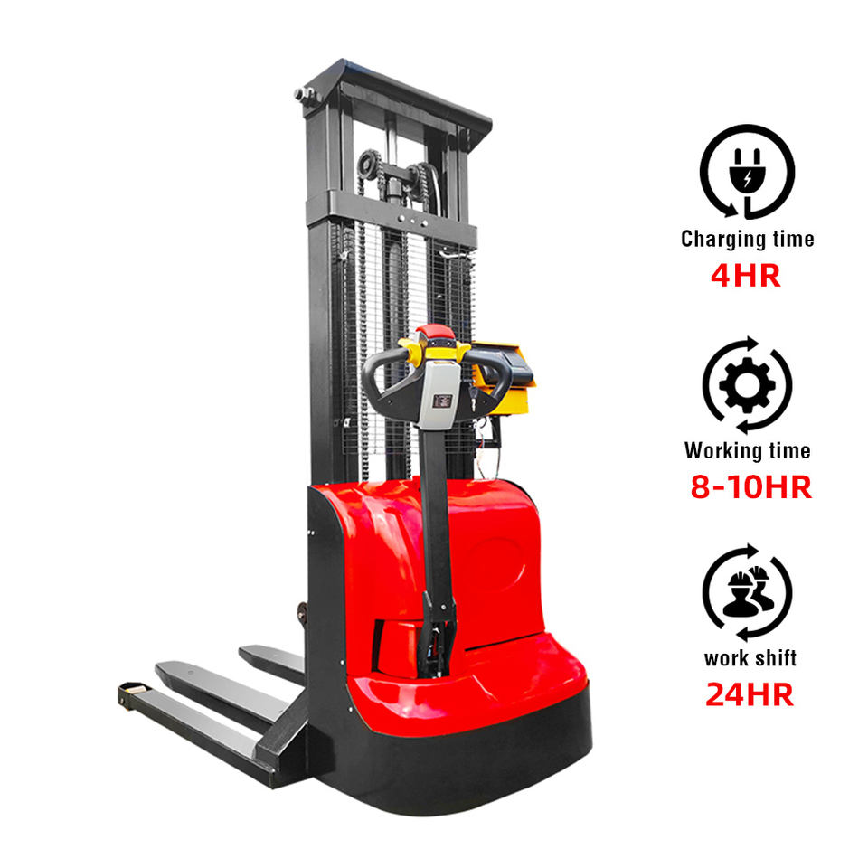 Electric Walkie Stacker 1.5 Ton 3M Lift 3300LB Capacity Forklift
