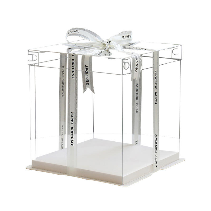 Wholesale Clear PET Cake Box – Tall Transparent Display for Bakery & Pastry