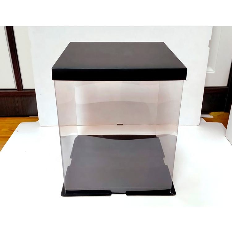 Wholesale Clear Cake Boxes – Eco-Friendly Ivory Board & PET Film Bakery Packaging