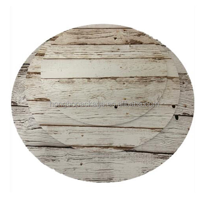 Bulk Round Pink Marble MDF Cake Boards 12