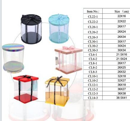 Wholesale Clear PET Cake Box – Tall Transparent Display for Bakery & Pastry