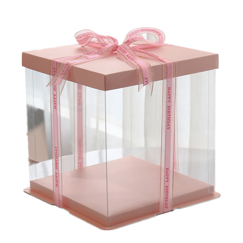 Custom Transparent PET Square Cake Boxes – Food Grade, Bulk Wholesale