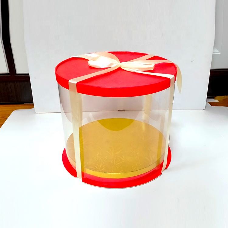 Wholesale Clear Cake Boxes – Eco-Friendly Ivory Board & PET Film Bakery Packaging