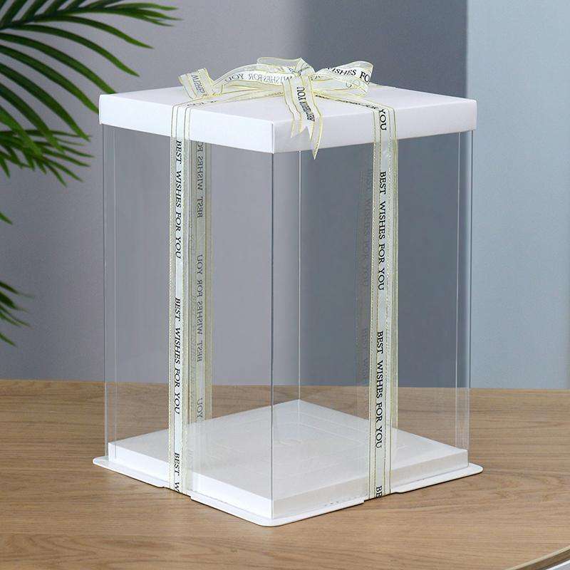 Custom Transparent PET Square Cake Boxes – Food Grade, Bulk Wholesale