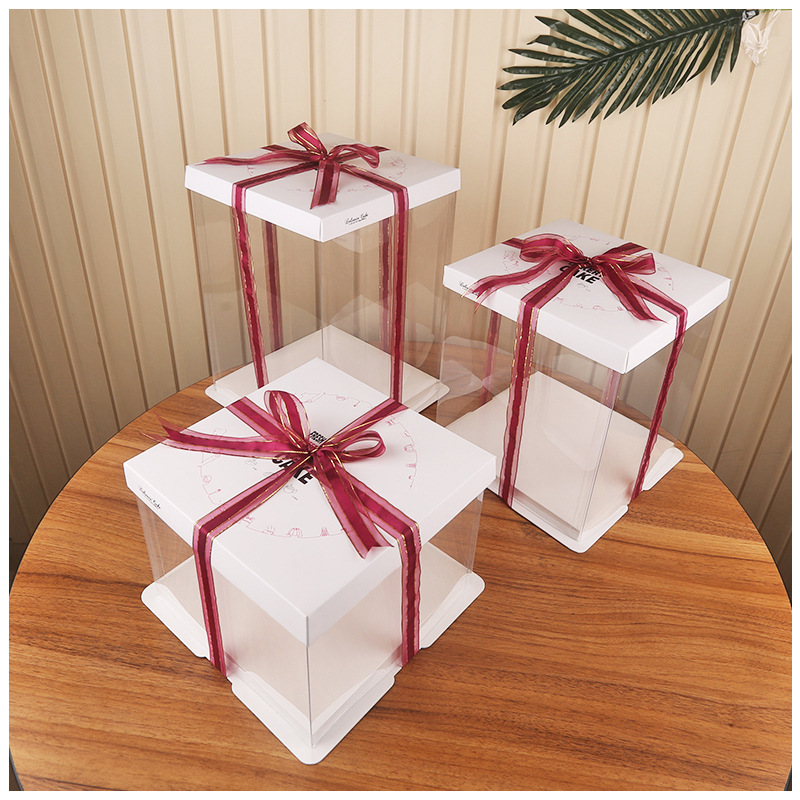 Wholesale Clear PET Cake Box – Tall Transparent Display for Bakery & Pastry