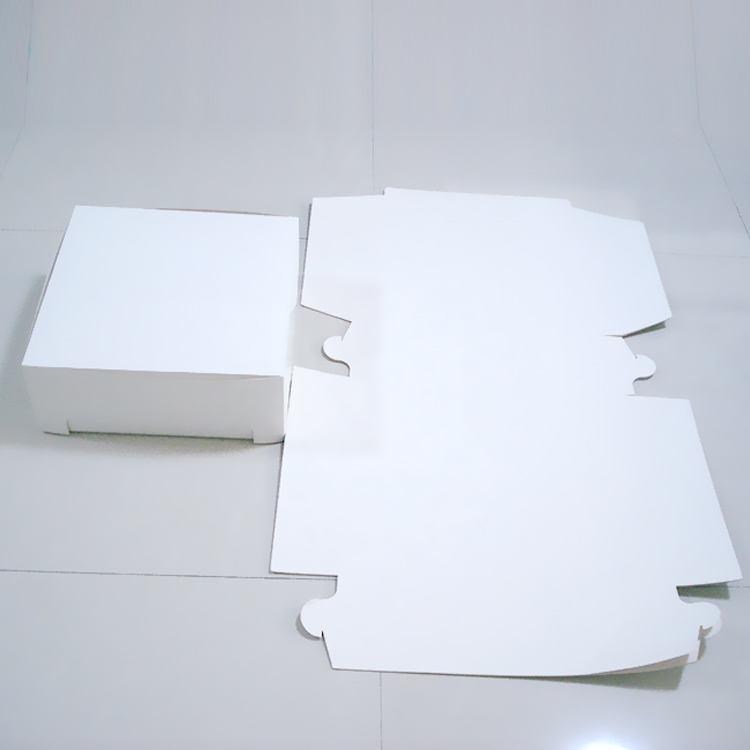 Plain White Folding Cake Box 10x10x5in, Pack of 100, Eco-Friendly Food Grade