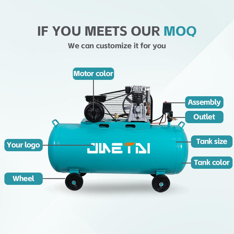 50L 2HP Piston Air Compressor for Machine Repair Shops | Custom Belt Drive