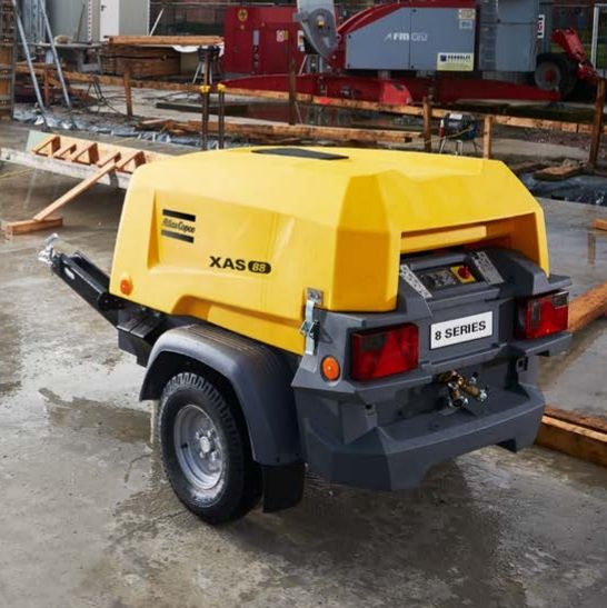 186 CFM Portable Diesel Screw Air Compressor with Generator