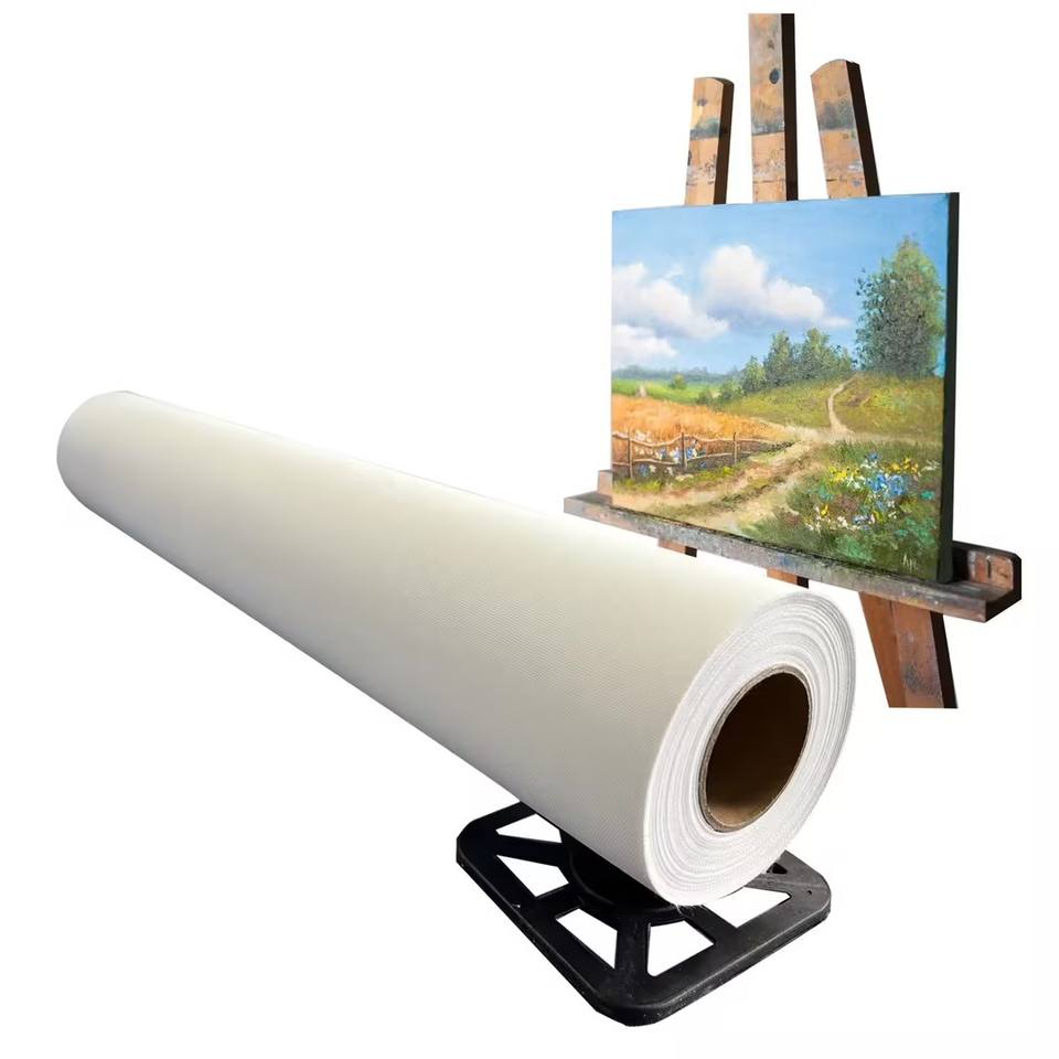 Eco-Friendly Matte Polyester Canvas Roll for Inkjet Printing