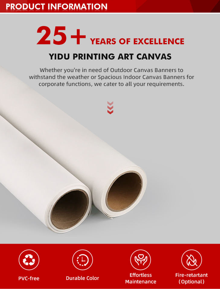 Premium White Canvas Roll for Eco-Solvent & UV Printing | 300gsm Polyester-Cotton