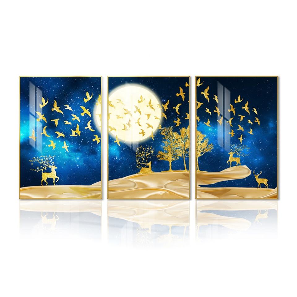 High-Definition 5D Crystal Porcelain Painting with Aluminum Frame