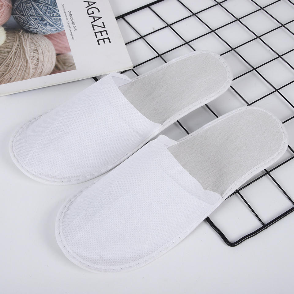 White Disposable Slippers with Willow Pattern Bottom for Hotels & B&Bs