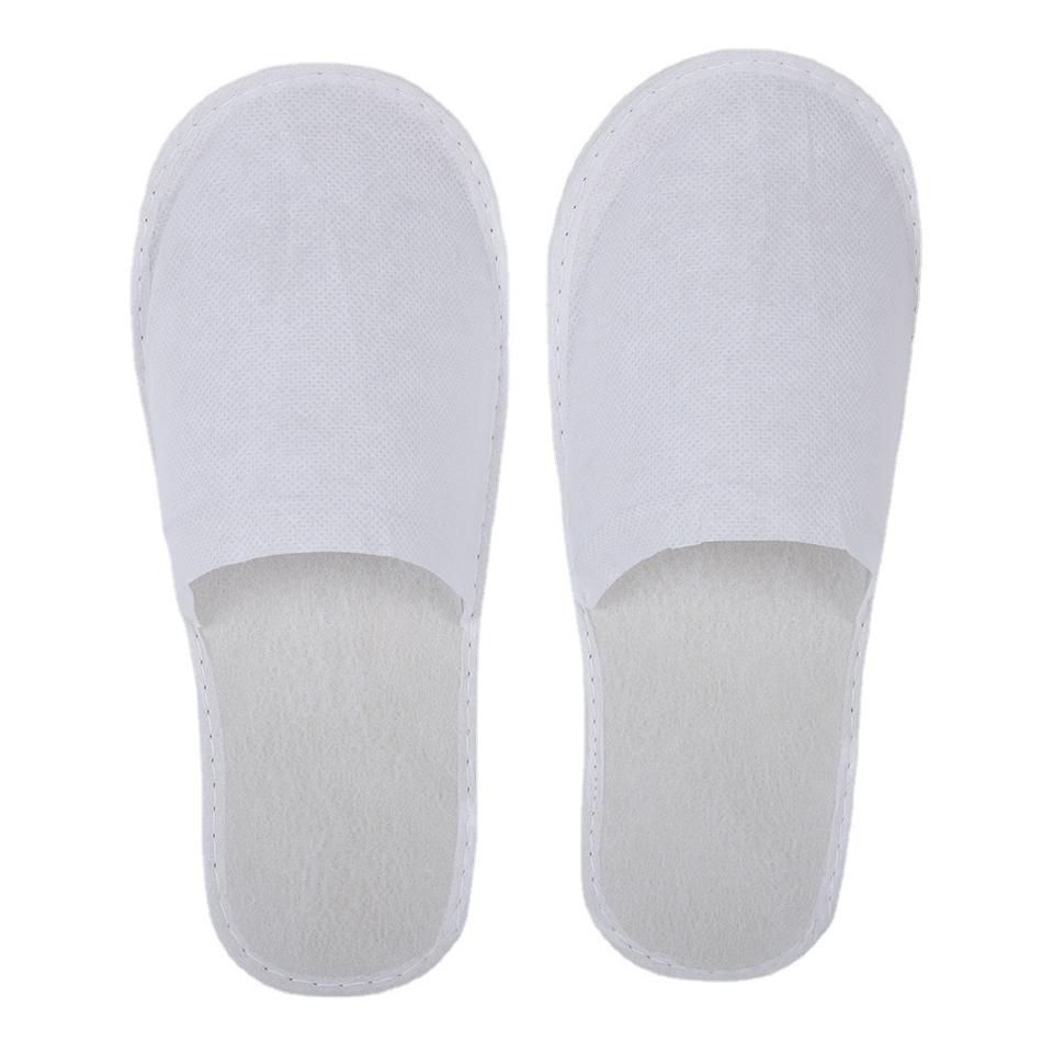 White Disposable Slippers with Willow Pattern Bottom for Hotels & B&Bs
