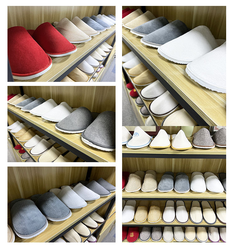 Premium Disposable Hotel Slippers with Towel Fabric & Non-Slip EVA Sole