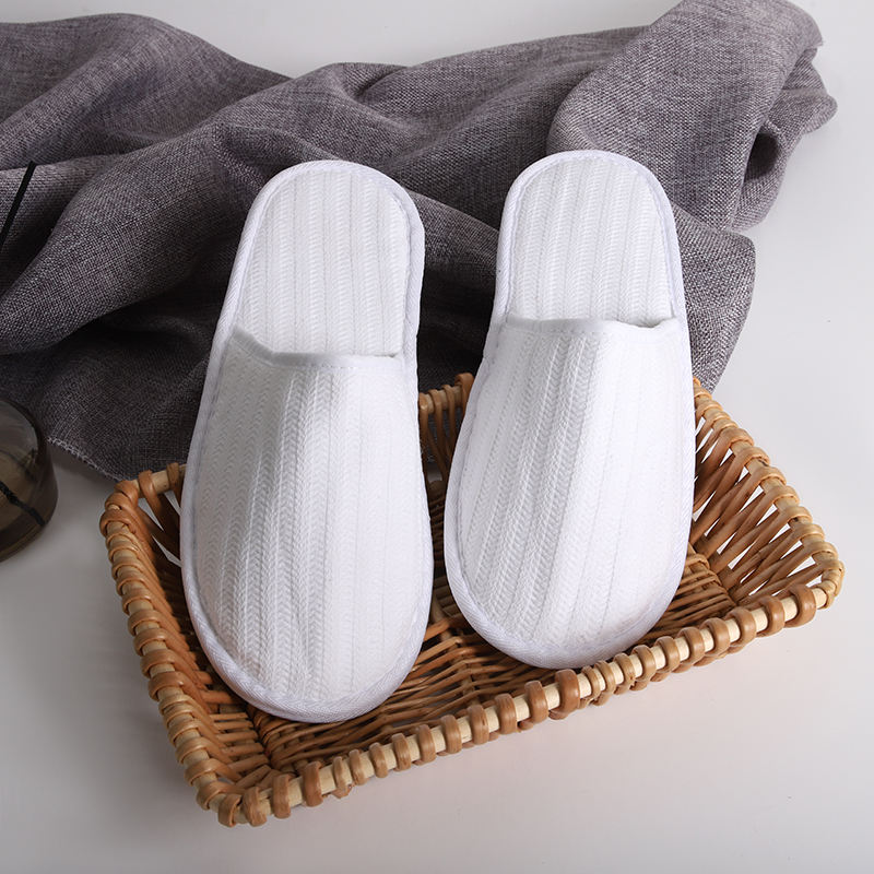 ISO Certified Jacquard Woven Hotel Slippers – Custom Logo, Bulk Wholesale