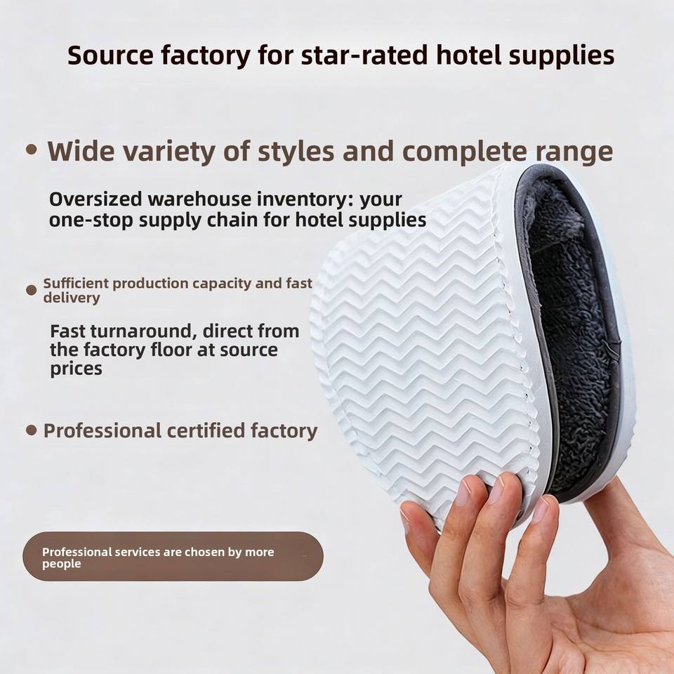Eco-Friendly Luxury Coral Fleece Hotel Slippers with Custom Logo
